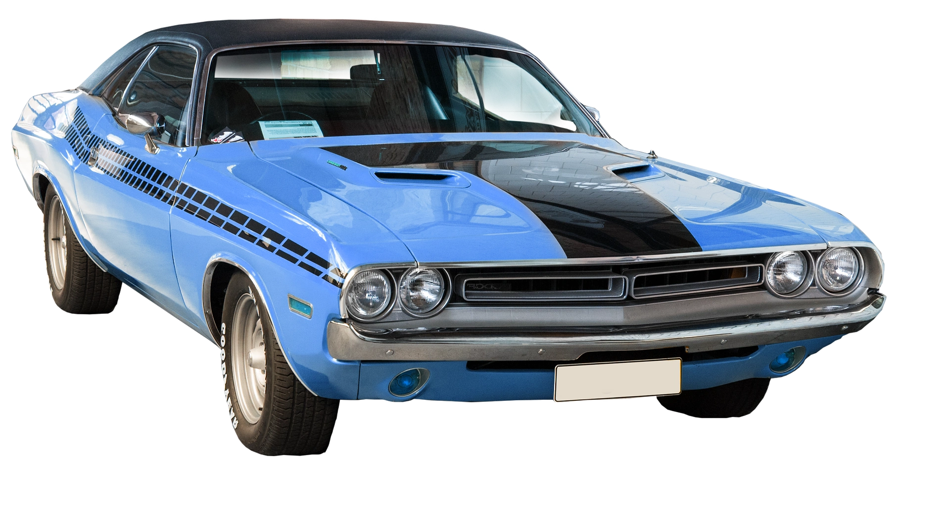 Blue Muscle Car